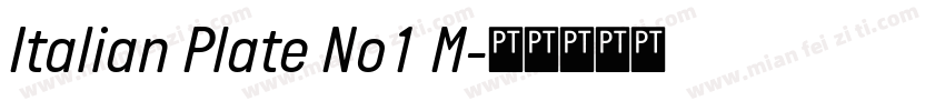 Italian Plate No1 M字体转换